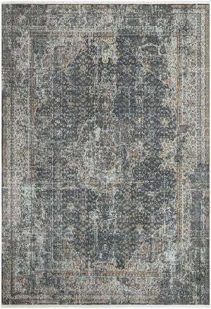 Fume Gray 10' x 14' Baracoa Rectangle Area Rug 100% Polypropylene Distressed Vintage Living Dining Room Office Traditional Carpet for Sale at Rug Engine