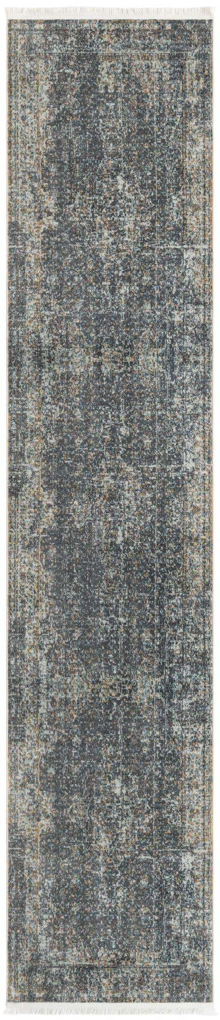 Fume Gray 2' 7 x 12' Baracoa Runner Area Rug 100% Polypropylene Distressed Vintage Living Dining Room Office Traditional Carpet for Sale at Rug Engine