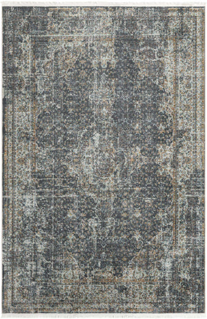Fume Gray 6' x 9' Baracoa Rectangle Area Rug 100% Polypropylene Distressed Vintage Living Dining Room Office Traditional Carpet for Sale at Rug Engine