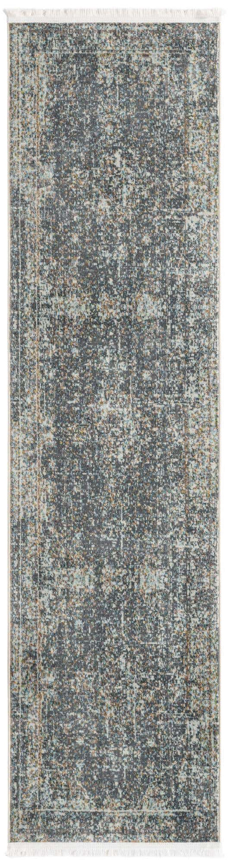 Fume Gray 2' x 8' Baracoa Runner Area Rug 100% Polypropylene Distressed Vintage Living Dining Room Office Traditional Carpet for Sale at Rug Engine