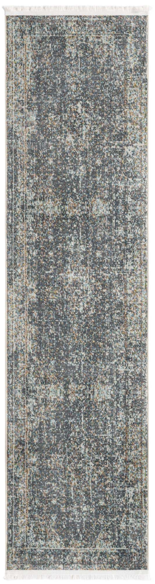 Fume Gray 2' x 8' Baracoa Runner Area Rug 100% Polypropylene Distressed Vintage Living Dining Room Office Traditional Carpet for Sale at Rug Engine