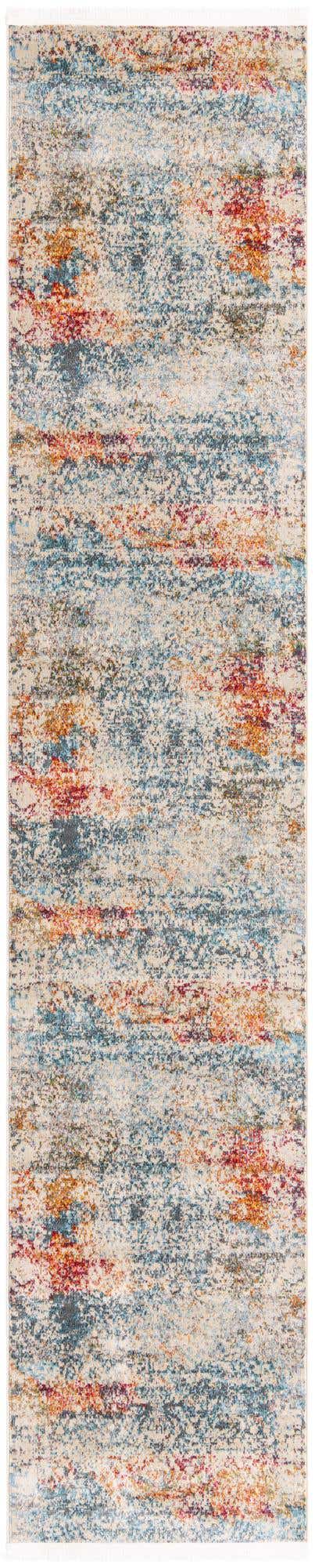Cream 2' 7 x 13' Baracoa Runner Area Rug 100% Polypropylene Distressed Vintage Living Dining Room Office Traditional Carpet for Sale at Rug Engine