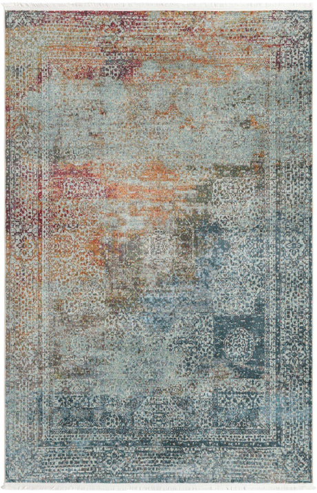 Multicolor 6' x 9' Baracoa Rectangle Area Rug 100% Polypropylene Distressed Vintage Living Dining Room Office Traditional Carpet for Sale at Rug Engine