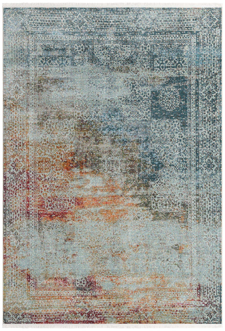 Multicolor 7' x 10' Baracoa Rectangle Area Rug 100% Polypropylene Distressed Vintage Living Dining Room Office Traditional Carpet for Sale at Rug Engine