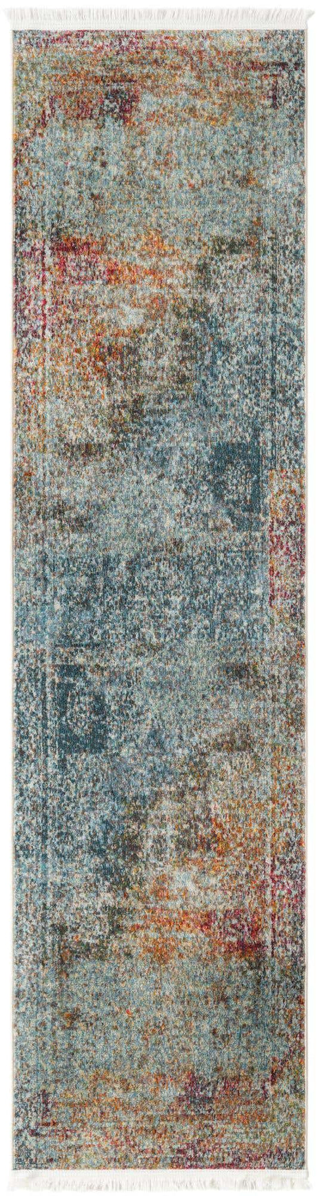Multicolor 2' x 8' Baracoa Runner Area Rug 100% Polypropylene Distressed Vintage Living Dining Room Office Traditional Carpet for Sale at Rug Engine