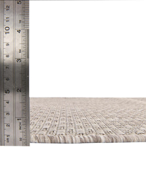 Beige 2' 7 x 4' 1 Outdoor Solid Hearth Half-Round Semicircle Area Rug Weather Resistant for Patio, Deck, Terrace, Balcony, Porch 100% Polypropylene Minimalist Waterproof Carpet for Sale at Rug Engine