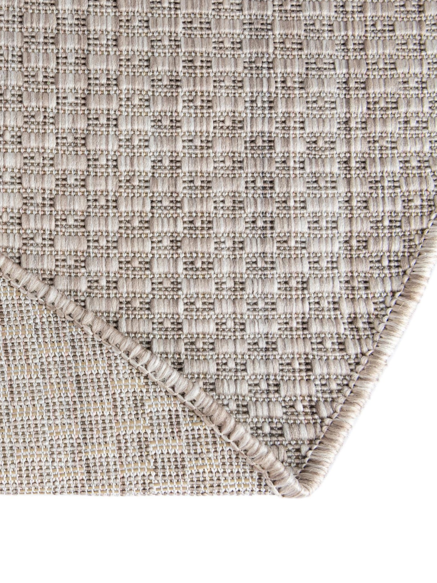 Beige 2' 7 x 4' 1 Outdoor Solid Hearth Half-Round Semicircle Area Rug Weather Resistant for Patio, Deck, Terrace, Balcony, Porch 100% Polypropylene Minimalist Waterproof Carpet for Sale at Rug Engine