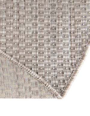 Beige 2' 7 x 4' 1 Outdoor Solid Hearth Half-Round Semicircle Area Rug Weather Resistant for Patio, Deck, Terrace, Balcony, Porch 100% Polypropylene Minimalist Waterproof Carpet for Sale at Rug Engine