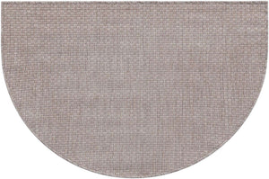 Beige 3' 1 x 6' 1 Outdoor Solid Hearth Half-Round Semicircle Area Rug Weather Resistant for Patio, Deck, Terrace, Balcony, Porch 100% Polypropylene Minimalist Waterproof Carpet for Sale at Rug Engine