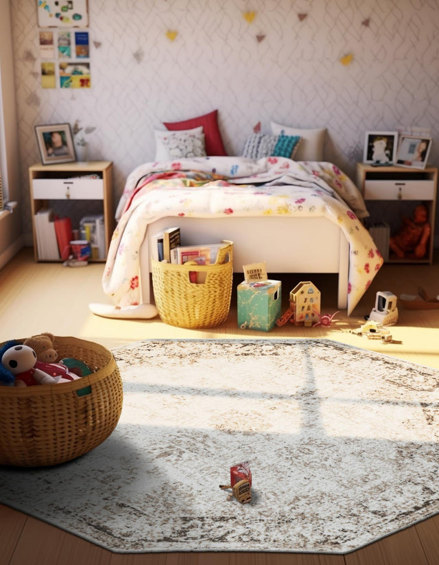Beige 4' 1 x 4' 1 Sofia Octagon Rug
