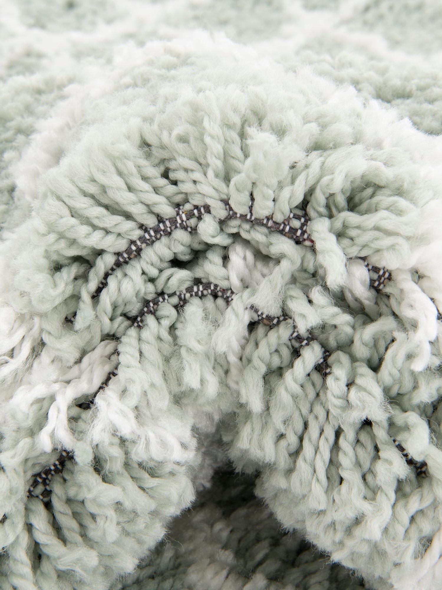 White Cyan 3' 3 x 16' 5 Rabat Shag Runner Area Rug Thick Soft Touch Fluffy & Plush Shaggy Pile Durable Geometric Carpet for Luxury Interior Design for Sale at Rug Engine