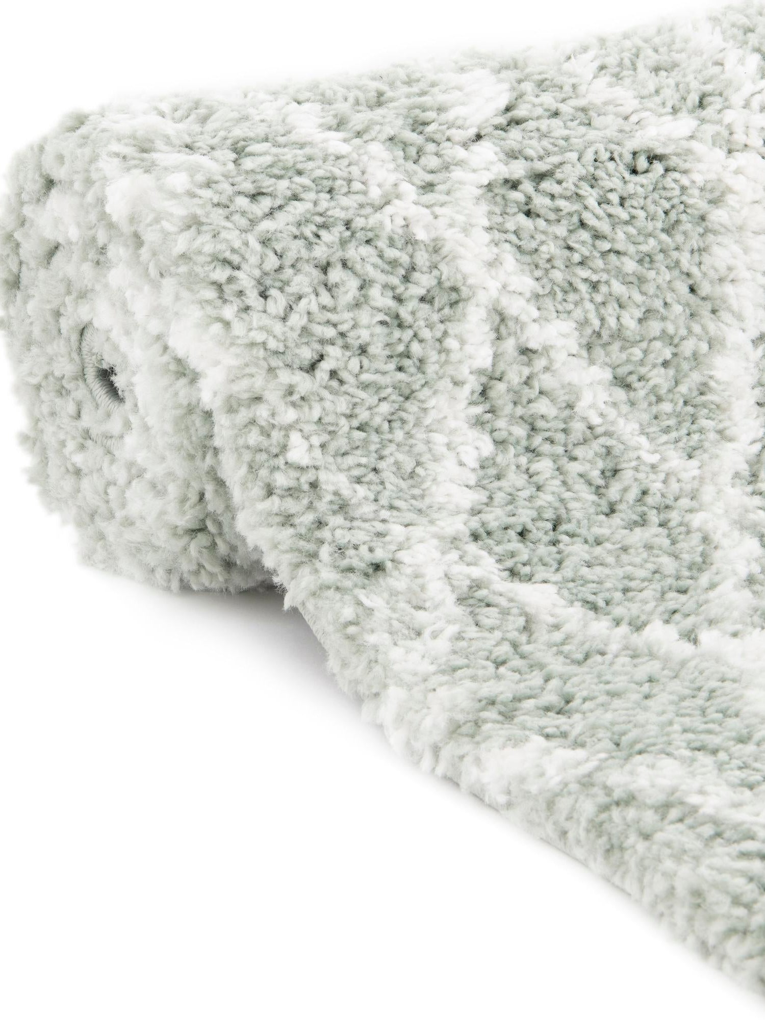 White Cyan 2' 7 x 10' Rabat Shag Runner Area Rug Thick Soft Touch Fluffy & Plush Shaggy Pile Durable Geometric Carpet for Luxury Interior Design for Sale at Rug Engine