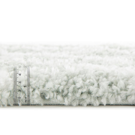 White Cyan 7' 10 x 7' 10 Rabat Shag Square Area Rug Thick Soft Touch Fluffy & Plush Shaggy Pile