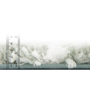 White Cyan 7' 10 x 7' 10 Rabat Shag Round Area Rug Thick Soft Touch Fluffy & Plush Shaggy Pile