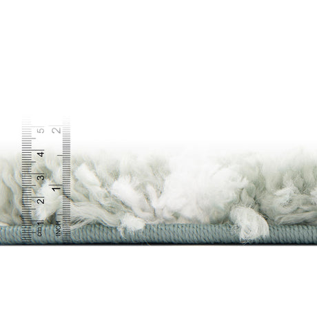 White Cyan 2' x 6' 1 Rabat Shag Runner Area Rug Thick Soft Touch Fluffy & Plush Shaggy Pile Durable Geometric Carpet for Luxury Interior Design for Sale at Rug Engine