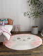 Pink 3' 3 x 3' 3 Whimsy Kids Round Rug