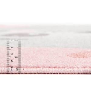 Pink 3' 3 x 3' 3 Whimsy Kids Round Rug
