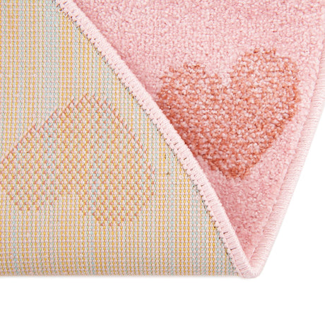 Pink 3' 3 x 3' 3 Whimsy Kids Round Area Rug for Baby Nursery, Toddler Playroom,  Bedrooms Playful Fun Design Easy Clean Carpet for Sale at Rug Engine