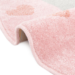 Pink 3' 3 x 3' 3 Whimsy Kids Round Rug