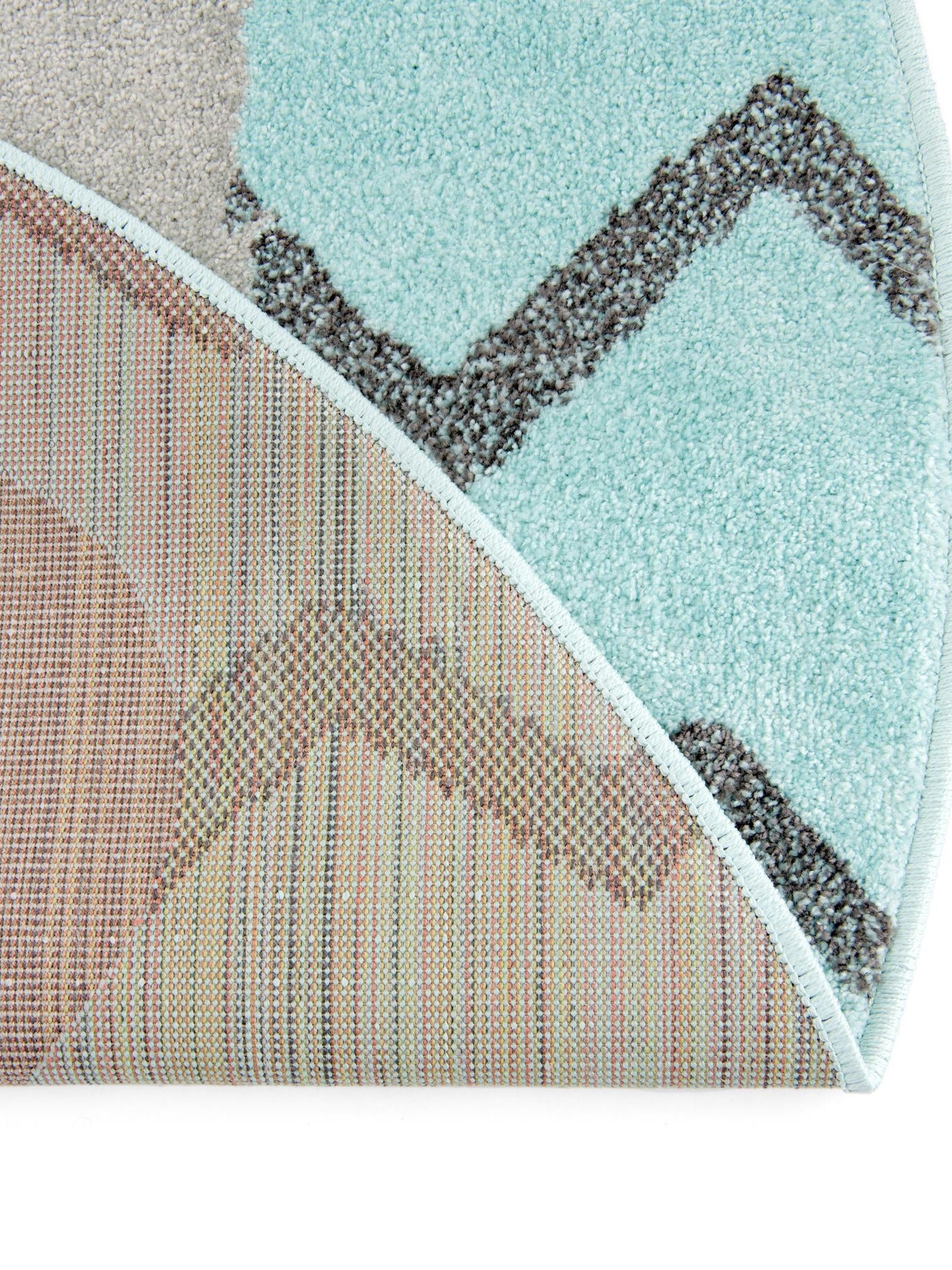Blue 3' 3 x 3' 3 Whimsy Kids Round Area Rug for Baby Nursery, Toddler Playroom,  Bedrooms Playful Fun Design Easy Clean Carpet for Sale at Rug Engine