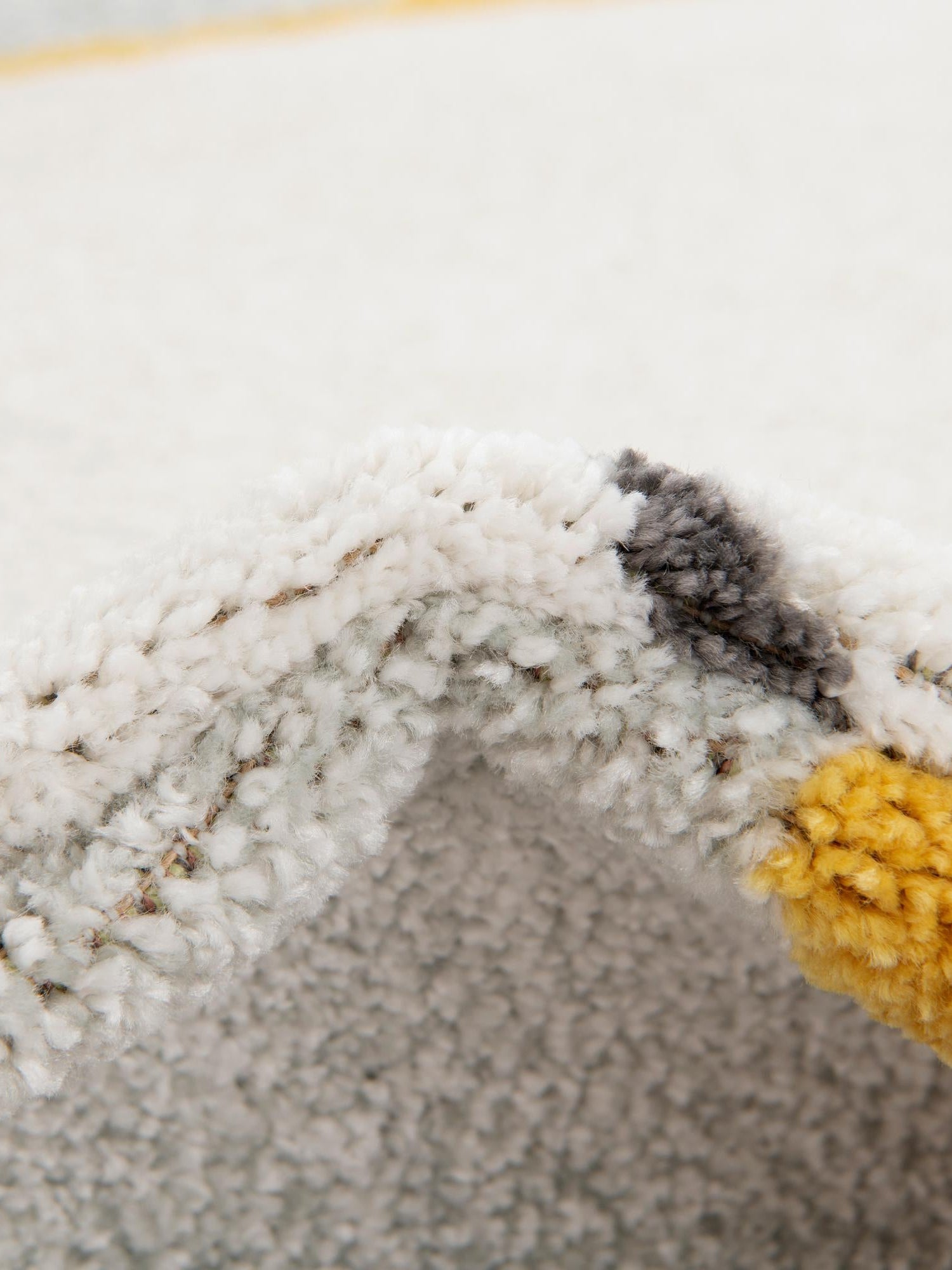 Gray 10' x 10' Whimsy Kids Round Area Rug for Baby Nursery, Toddler Playroom, Bedrooms