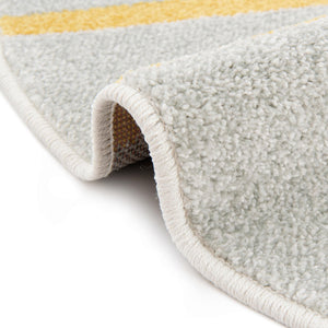 Gray 5' 3 x 5' 3 Whimsy Kids Round Rug