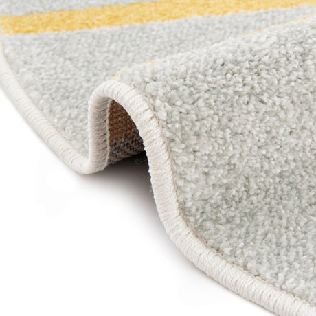Gray 5' 3 x 5' 3 Whimsy Kids Round Area Rug for Baby Nursery, Toddler Playroom,  Bedrooms Playful Fun Design Easy Clean Carpet for Sale at Rug Engine