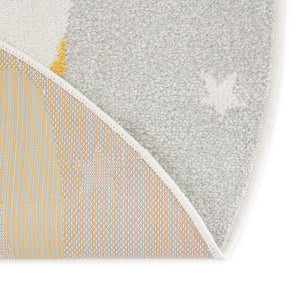 Gray 5' 3 x 5' 3 Whimsy Kids Round Rug