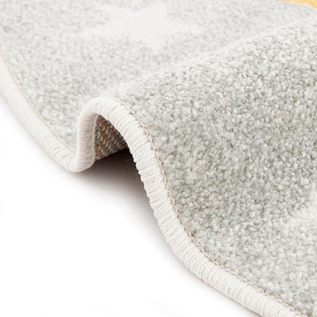Gray 7' 10 x 7' 10 Whimsy Kids Round Area Rug for Baby Nursery, Toddler Playroom,  Bedrooms Playful Fun Design Easy Clean Carpet for Sale at Rug Engine