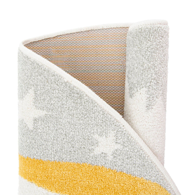 Gray 5' 3 x 5' 3 Whimsy Kids Round Rug