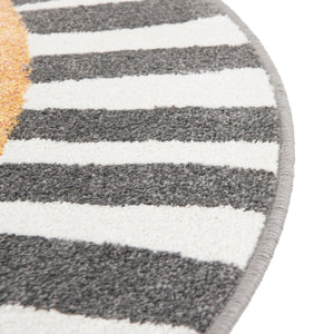 Light Brown 3' 3 x 3' 3 Whimsy Kids Round Rug