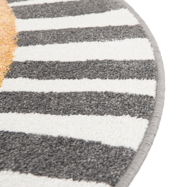 Light Brown 3' 3 x 3' 3 Whimsy Kids Round Rug
