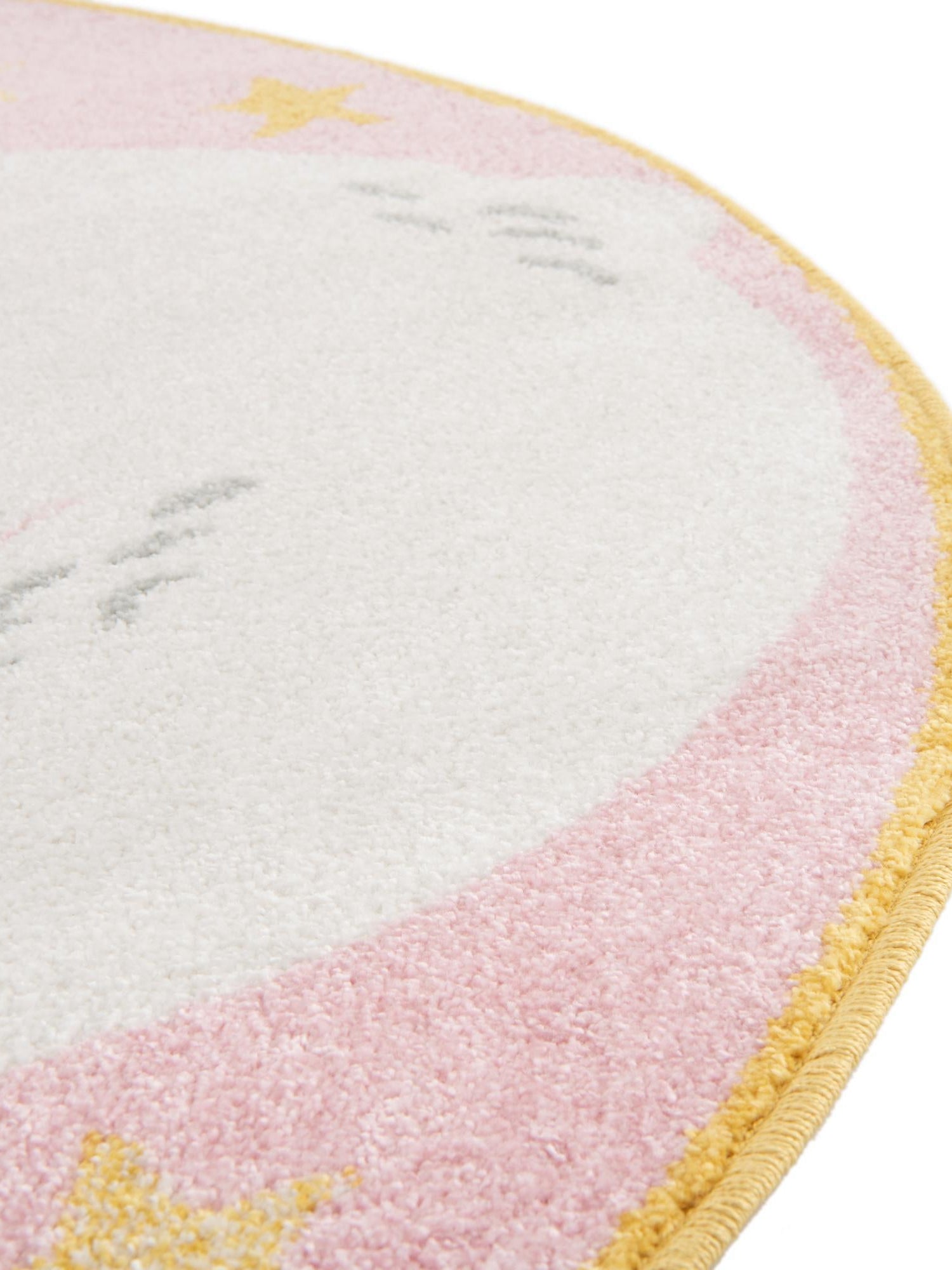 Pink 7' 10 x 7' 10 Whimsy Kids Round Area Rug for Baby Nursery, Toddler Playroom,  Bedrooms Playful Fun Design Easy Clean Carpet for Sale at Rug Engine