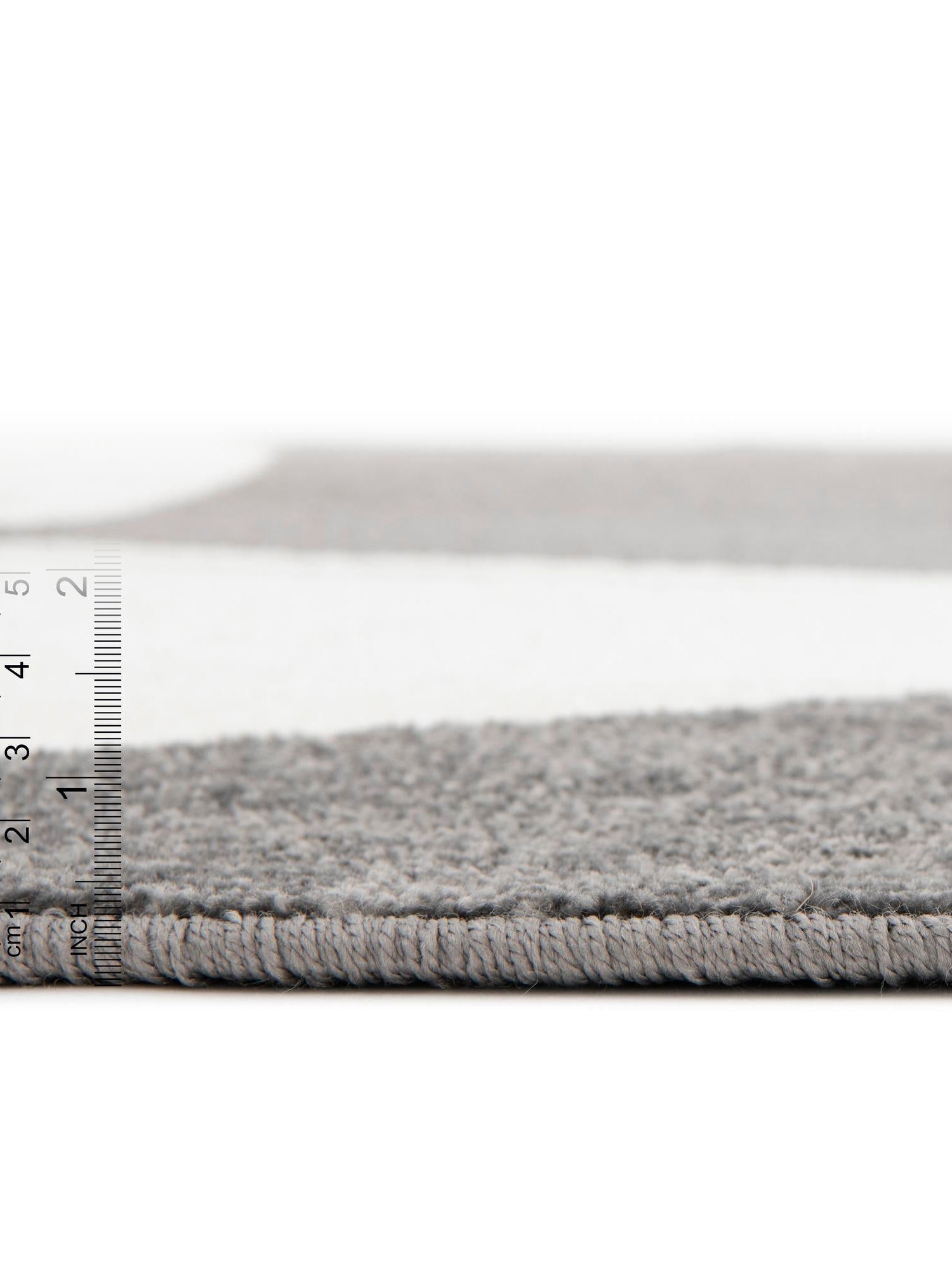 Black and White 7' 10 x 7' 10 Whimsy Kids Round Area Rug for Baby Nursery, Toddler Playroom, Bedrooms