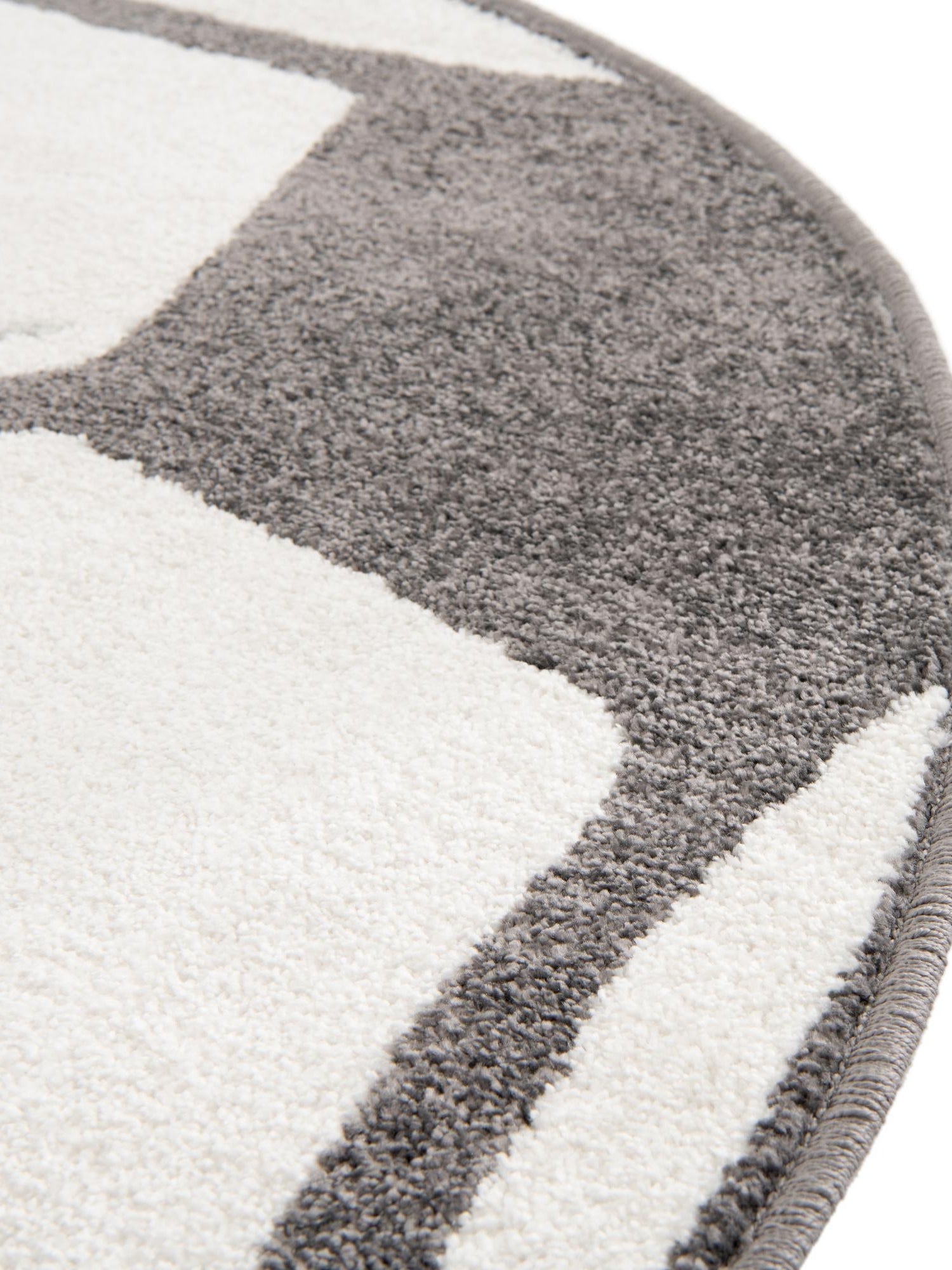 Black and White 7' 10 x 7' 10 Whimsy Kids Round Area Rug for Baby Nursery, Toddler Playroom, Bedrooms