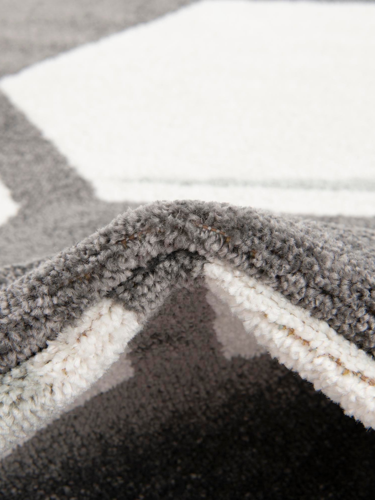 Black and White 7' 10 x 7' 10 Whimsy Kids Round Area Rug for Baby Nursery, Toddler Playroom, Bedrooms