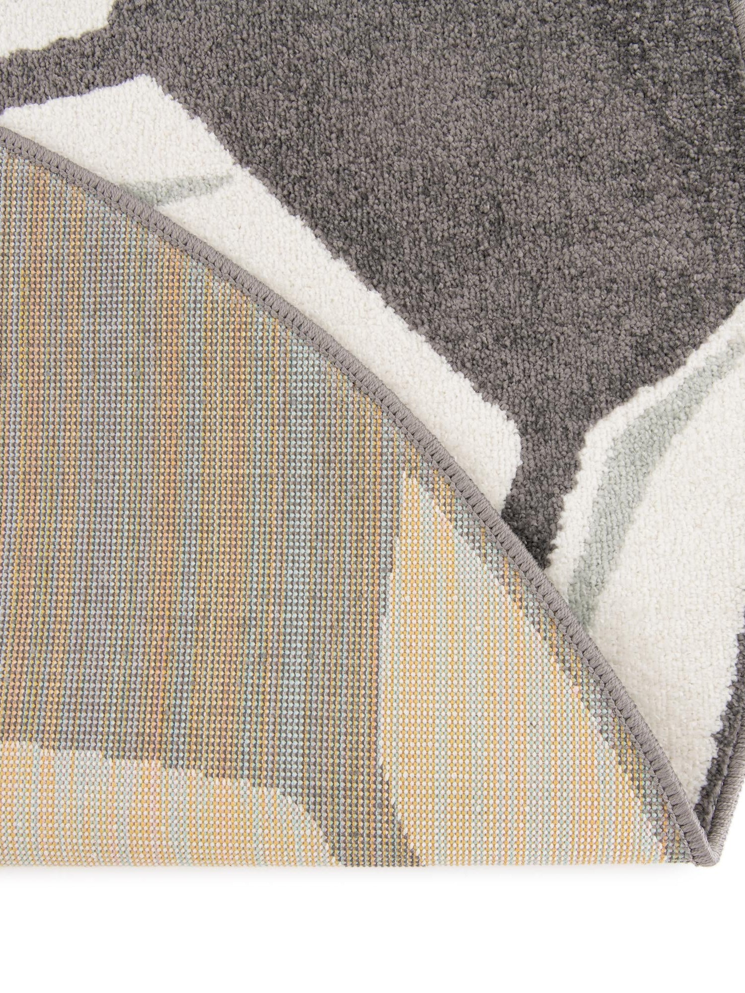 Black and White 7' 10 x 7' 10 Whimsy Kids Round Area Rug for Baby Nursery, Toddler Playroom, Bedrooms