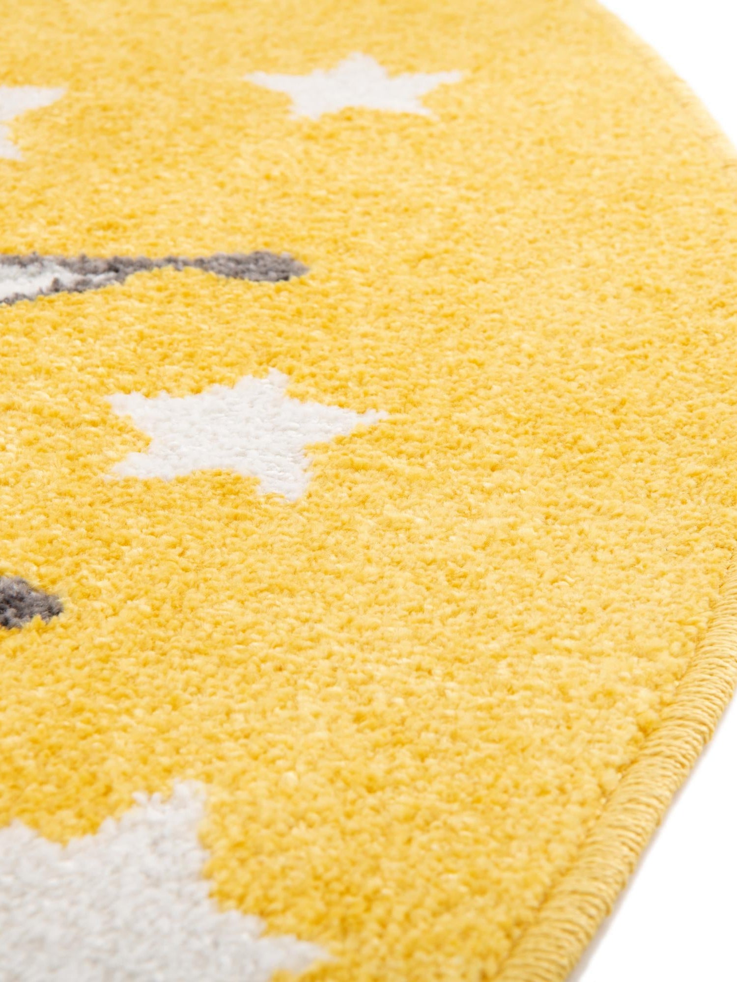 Yellow 3' 3 x 3' 3 Whimsy Kids Round Area Rug for Baby Nursery, Toddler Playroom,  Bedrooms Playful Fun Design Easy Clean Carpet for Sale at Rug Engine