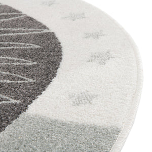Ivory 5' 3 x 5' 3 Whimsy Kids Round Rug