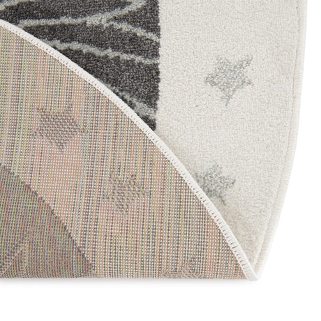 Ivory 7' 10 x 7' 10 Whimsy Kids Round Area Rug for Baby Nursery, Toddler Playroom,  Bedrooms Playful Fun Design Easy Clean Carpet for Sale at Rug Engine