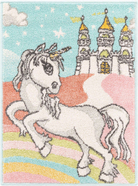 Multicolor 2' 2 x 3' Whimsy Kids Rectangle Rug
