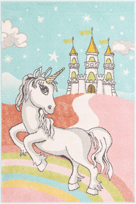 Multicolor 4' x 6' Whimsy Kids Rectangle Rug
