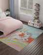Multicolor 5' 3 x 8' Whimsy Kids Rectangle Rug