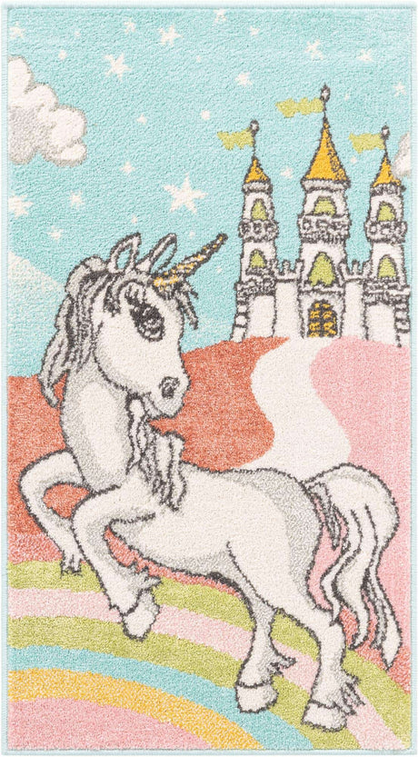 Multicolor 2' 2 x 4' Whimsy Kids Runner Rug