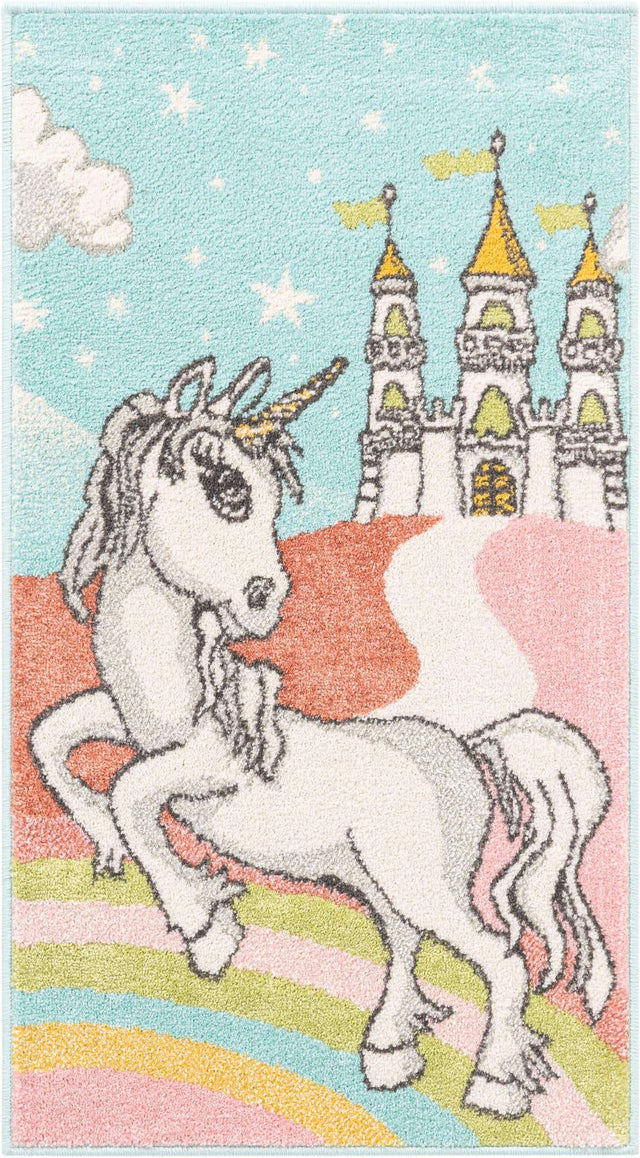 Multicolor 2' 2 x 4' Whimsy Kids Runner Rug