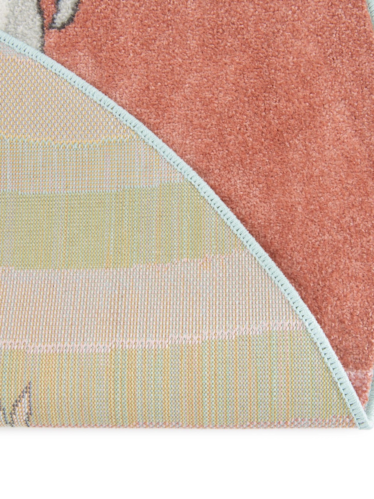 Multicolor 5' 3 x 5' 3 Whimsy Kids Round Area Rug for Baby Nursery, Toddler Playroom,  Bedrooms Playful Fun Design Easy Clean Carpet for Sale at Rug Engine