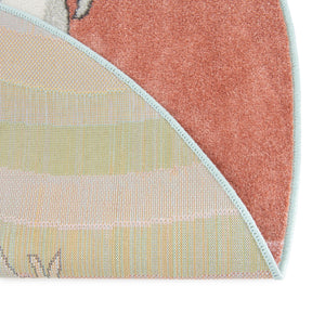 Multicolor 5' 3 x 5' 3 Whimsy Kids Round Rug