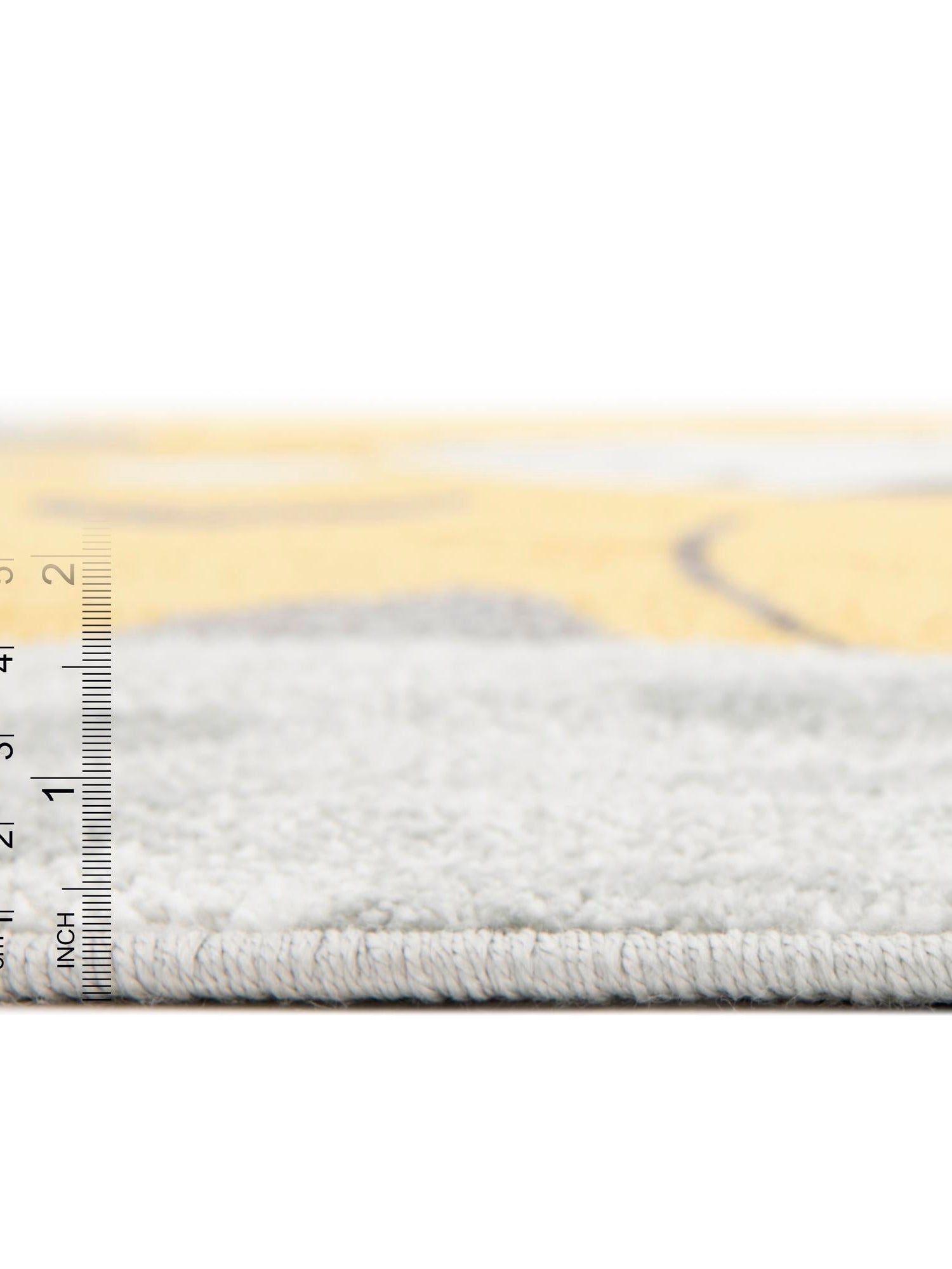 Gray 7' 10 x 7' 10 Whimsy Kids Round Area Rug for Baby Nursery, Toddler Playroom,  Bedrooms Playful Fun Design Easy Clean Carpet for Sale at Rug Engine