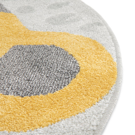 Gray 7' 10 x 7' 10 Whimsy Kids Round Area Rug for Baby Nursery, Toddler Playroom,  Bedrooms Playful Fun Design Easy Clean Carpet for Sale at Rug Engine