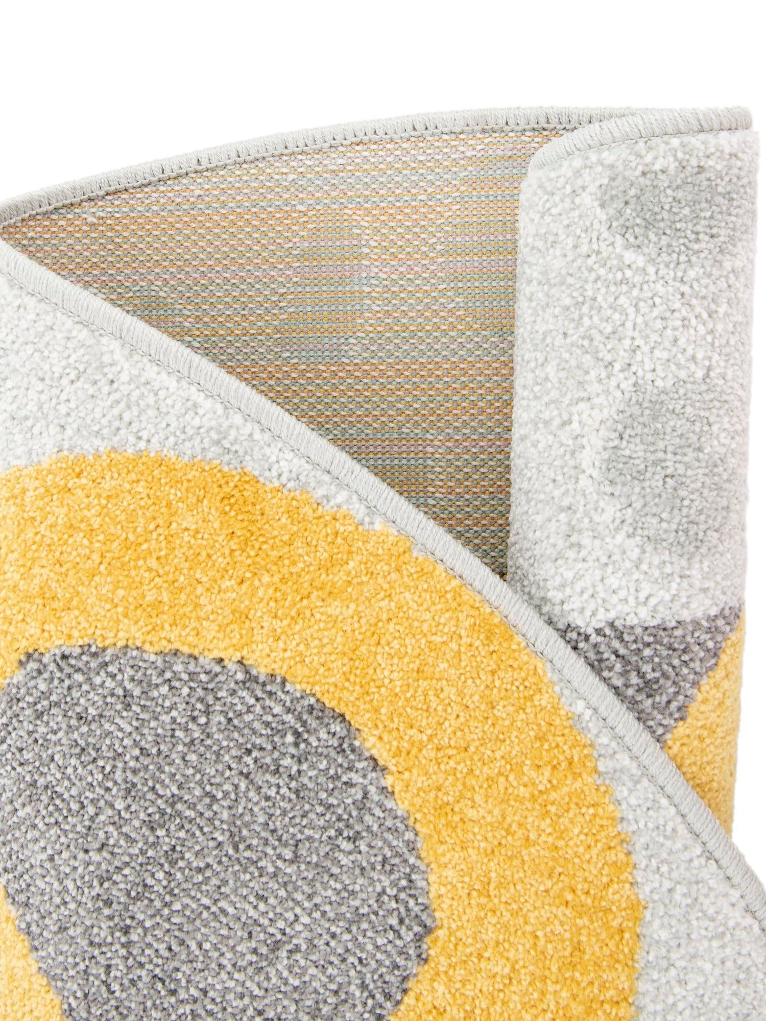 Gray 7' 10 x 7' 10 Whimsy Kids Round Area Rug for Baby Nursery, Toddler Playroom,  Bedrooms Playful Fun Design Easy Clean Carpet for Sale at Rug Engine